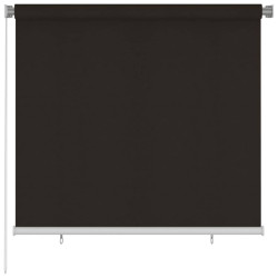 Estore de rolo para exterior 165 cm (l) x 140 cm (a) castanho HDPE