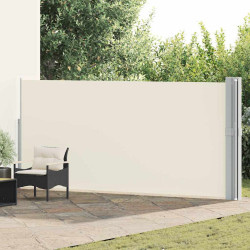 Toldo lateral retrátil para pátio 170x1200 cm creme
