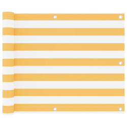 Tela de varanda 75x300 cm tecido oxford branco e amarelo
