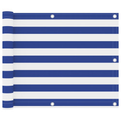 Tela de varanda 75x500 cm tecido oxford branco e azul