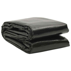 Cobertura retangular para piscina 600x400 cm PE preto
