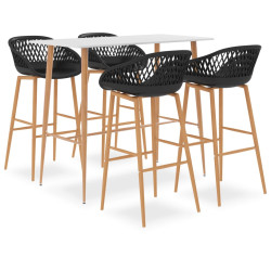 5 Pcs conjunto de bar branco e preto