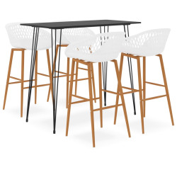 5 Pcs conjunto de bar preto e branco