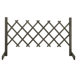 Vedação em treliça para jardim 120x60 cm abeto maciço cinzento