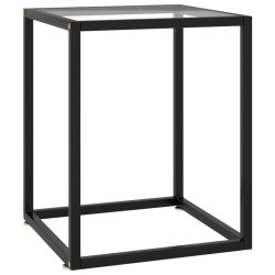 Mesa de centro 40x40x50 cm preto com vidro temperado