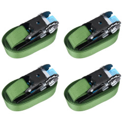 Cintas de fixação c/ roquete 4 pcs 800 dan 6 m verde