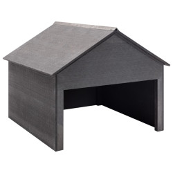 Abrigo para corta-relva 80x80x70 cm wpc cinzento