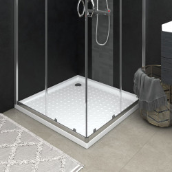 Base de chuveiro com pontos 90x90x4 cm ABS branco