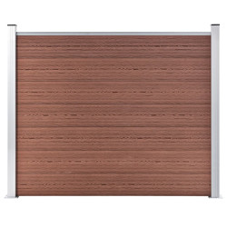 Painel de cerca 180x146 cm wpc castanho