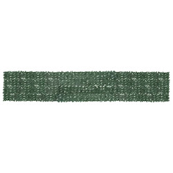 Tela de varanda com folhas verde-escuras 600x100 cm