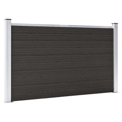 Painel de vedação wpc 180x105 cm preto