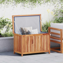 Caixa arrumação para jardim 90x50x58 cm madeira de teca maciça