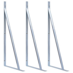 Suportes para postes de vedação 3 pcs aço galvanizado