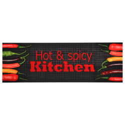 Tapete de cozinha lavável com design hot & spicy 60x300 cm