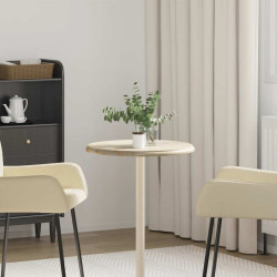 Tampo de mesa ø50x2,5 cm mármore cor creme
