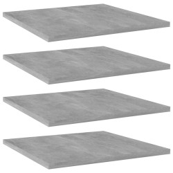 Prateleiras para estante 4 pcs derivados de madeira cinza