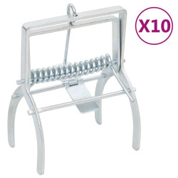 Armadilhas para toupeiras 10 pcs aço galvanizado prateado