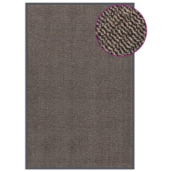 Tapete de entrada tufado 120x180 cm castanho-escuro