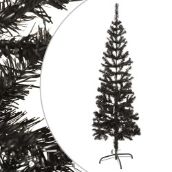 Árvore de natal fina 150 cm preto