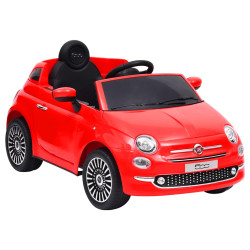 Carro elétrico de criança fiat 500 vermelho