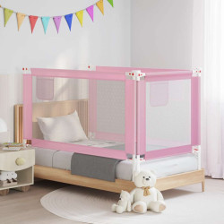 Barra de segurança p/ cama infantil tecido 150x25 cm rosa