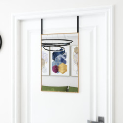 Espelho para porta 40x60 cm vidro e alumínio dourado