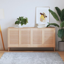 Portas de armário 4 pcs com design de persiana pinho maciço