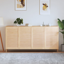 Portas de armário 4 pcs com design de persiana pinho maciço