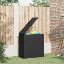 Caixa para almofadões de jardim 100x49x103,5 cm vime PE preto