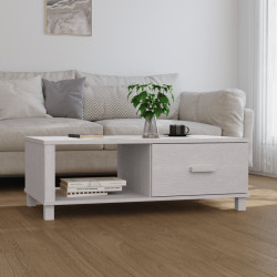 Mesa de centro hamar 100x55x35 cm pinho maciço branco