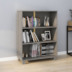 Estante hamar 85x35x112 cm pinho maciço cinza-claro
