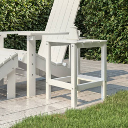 Mesa de jardim adirondack 38x38x46 cm pead branco