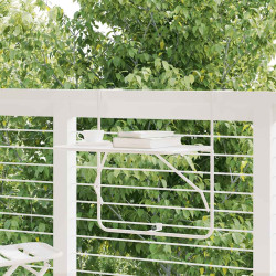 Mesa para varanda 60x40 cm aço branco