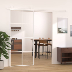 Porta deslizante em vidro esg e alumínio 90x205 cm branco