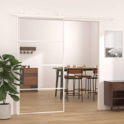 Porta deslizante em vidro esg e alumínio 102,5x205 cm branco