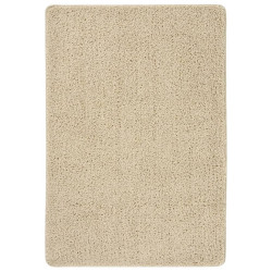 Tapete shaggy 120x170 cm antiderrapante cor creme