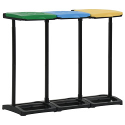 Suporte para sacos do lixo com tampa 240-330 l PP multicor