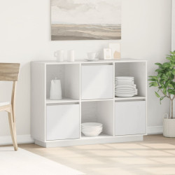 Aparador 110,5x35x80 cm madeira de pinho maciça branco