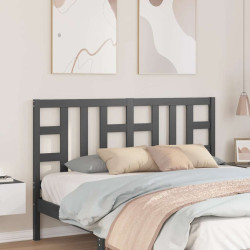 Cabeceira de cama 166x4x100 cm pinho maciço cinzento