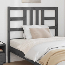 Cabeceira de cama 106x4x100 cm pinho maciço cinzento