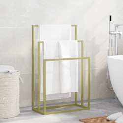 Toalheiro de pé 48x24x79 cm ferro dourado
