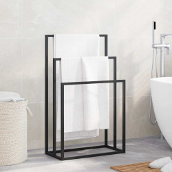 Toalheiro independente 48x24x79 cm ferro preto