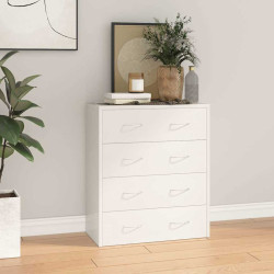 Aparador com 4 gavetas 60x30,5x71 cm branco brilhante