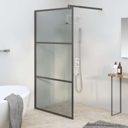 Divisória de chuveiro preto 115x195 cm vidro esg escuro