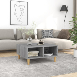 Mesa de centro 60x60x30 cm aglomerado cor sonoma cinzento