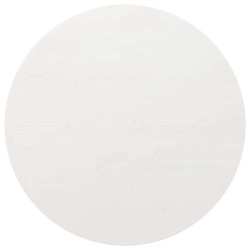 Tampo de mesa pinho maciço ø80x2,5 cm branco
