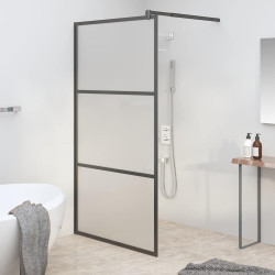 Divisória de chuveiro 100x195 cm vidro opaco esg preto