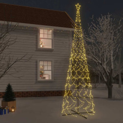 Árvore de natal em cone 3000 luzes LED 230x800 cm branco quente