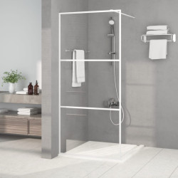 Divisória de chuveiro 90x195 cm vidro transparente esg branco