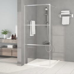 Divisória de chuveiro prateado 90x195 cm vidro esg transparente